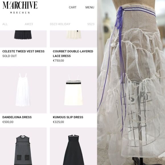 Marchen Silk Tulle Midi Skirt - Picture 10 of 10